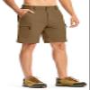 Rdruko Men's Hiking Shorts 9 Inch Inseam Quick Dry Lightweight Outdoor Travel Work Casual Cargo Shorts(Light Brown, US 30) view 2