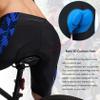 Men's Bike Shorts 3D Padded Cycling Road Biking Underwear Mountain Riding Biker Bicycle UPF 50+ Cycle Shorts Zipper Pockets(Black/Blue Arrow,M) view 4