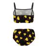 I Love Softball Heart Girl's Two Piece Swimsuit Beach Sport Swimwear Bikini Set Bathing Suit 6-7Y110cm view 2