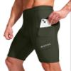 Men's Bike Shorts 3D Padded Cycling Road Biking Underwear Mountain Riding Biker Bicycle UPF 50+ Cycle Shorts Zipper Pockets(Olive Green,M) view 2