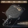 A11N Zenith C8 Pickleball Paddle 16mm | T700 Carbon Fiber with Foam Injected Walls | Enlarged Sweet Spot | Wide Body Shape | Gold view 4