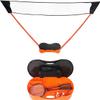 Portable Badminton Net Set Storage Box Base with 2 Battledores 2 Shuttlecocks Large, Orange view 1