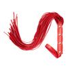 JiaNisAdrA Black Leather Integrated Tassel Whip Bright Leather Whip,Whip, Horse Riding Crop, Role-Playing Props, (Red Leather) view 1