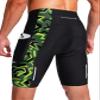 Men's Bike Shorts 3D Padded Cycling Road Biking Underwear Mountain Riding Biker Bicycle UPF 50+ Cycle Shorts Zipper Pockets(Black/Green Polygon,L)