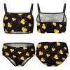 I Love Softball Heart Girl's Two Piece Swimsuit Beach Sport Swimwear Bikini Set Bathing Suit 9-11Y140cm view 3