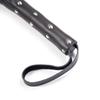 JiaNisAdrA Black Leather Integrated Tassel Whip Bright Leather Whip,Whip, Horse Riding Crop, Role-Playing Props, (Black Corium) view 2