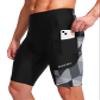Men's Bike Shorts 3D Padded Cycling Road Biking Underwear Mountain Riding Biker Bicycle UPF 50+ Cycle Shorts Zipper Pockets(Black/Dark Gray Triangle,XL) view 2