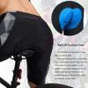 Men's Bike Shorts 3D Padded Cycling Road Biking Underwear Mountain Riding Biker Bicycle UPF 50+ Cycle Shorts Zipper Pockets(Black/Dark Gray Triangle,XL) view 4
