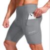 Men's Bike Shorts 3D Padded Cycling Road Biking Underwear Mountain Riding Biker Bicycle UPF 50+ Cycle Shorts Zipper Pockets(Light Grey,XXL) view 2