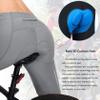 Men's Bike Shorts 3D Padded Cycling Road Biking Underwear Mountain Riding Biker Bicycle UPF 50+ Cycle Shorts Zipper Pockets(Light Grey,XXL) view 4