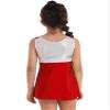 YEAHDOR Kids Girls Tennis Golf Dress Set with Shorts Racerback Tank Tops and Tennis Skirt Skorts 2 Pieces Tracksuit Set Sequins Red 6 view 2