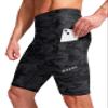 Men's Bike Shorts 3D Padded Cycling Road Biking Underwear Mountain Riding Biker Bicycle UPF 50+ Cycle Shorts Zipper Pockets(Camo Black,S) view 2