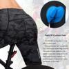 Men's Bike Shorts 3D Padded Cycling Road Biking Underwear Mountain Riding Biker Bicycle UPF 50+ Cycle Shorts Zipper Pockets(Camo Black,S) view 4