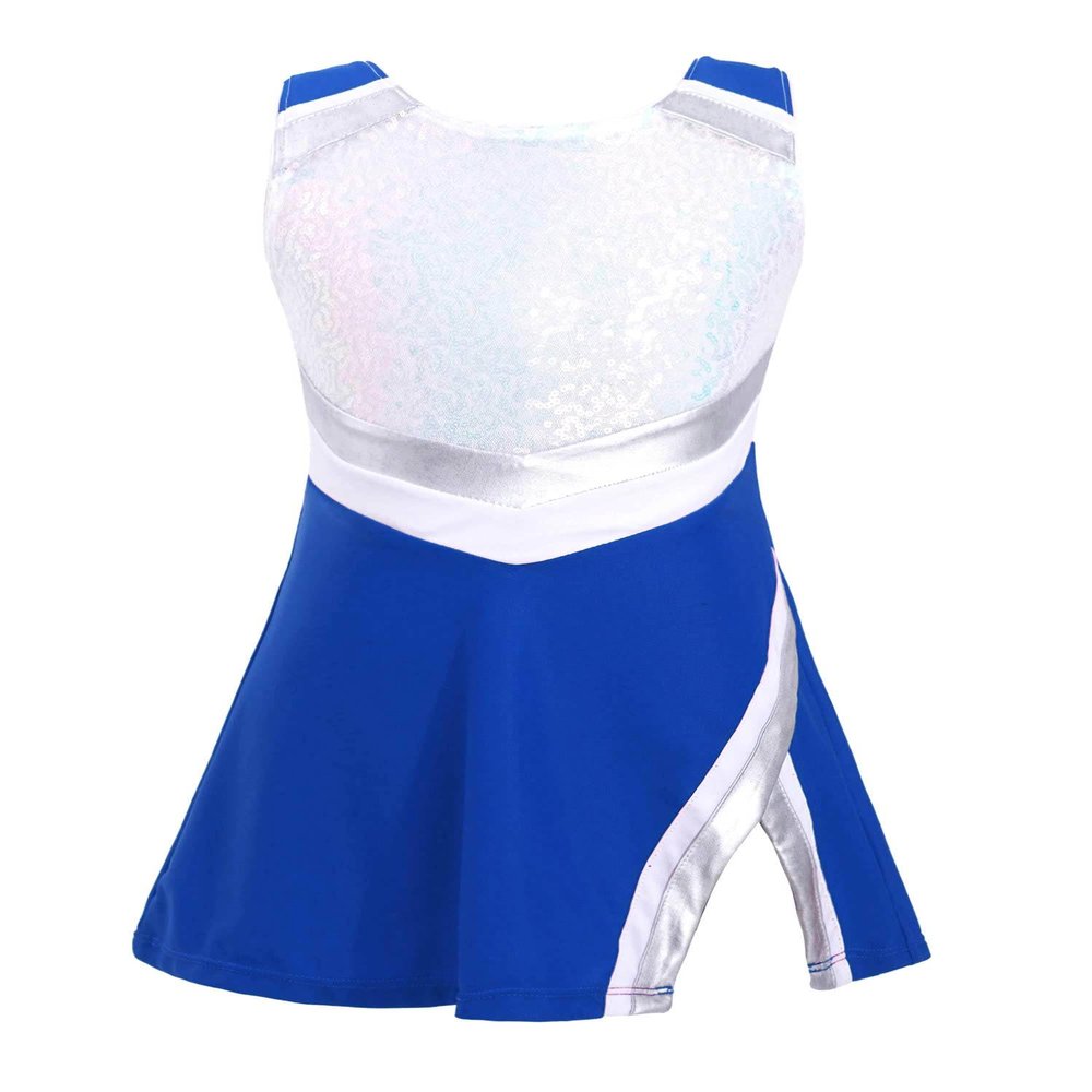 YEAHDOR Kids Girls Tennis Golf Dress Set with Shorts Racerback Tank Tops and Tennis Skirt Skorts 2 Pieces Tracksuit Set Sequins Blue 6