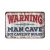 Abipuir Fall Door Mats for Outside Entry Warning Man Cave My Cave,My Rules Rug Mat Shoes Rugs for Kitchen (Size : 65X90CM) view 2