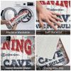 Abipuir Fall Door Mats for Outside Entry Warning Man Cave My Cave,My Rules Rug Mat Shoes Rugs for Kitchen (Size : 65X90CM) view 3