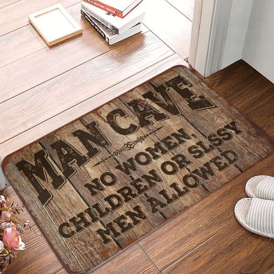 Abipuir Fall Door Mats for Outside Entry Man Cave Rules Rug Mat Shoes Rugs for Kitchen (Size : 65X90CM)