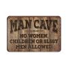 Abipuir Fall Door Mats for Outside Entry Man Cave Rules Rug Mat Shoes Rugs for Kitchen (Size : 65X90CM) view 3