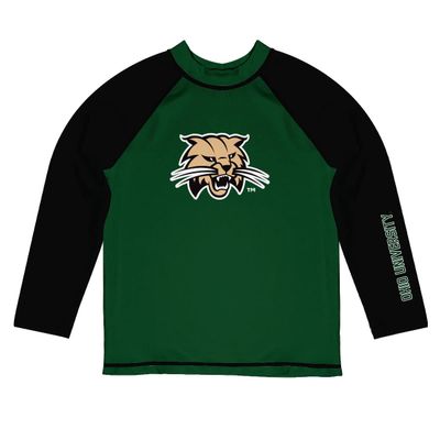 Vive La Fete Ohio University Rash Guards for Kids, Infants and Toddlers with College Logo - Polyester, Moisture Wicking Soft Fabric