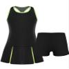YEAHDOR Kids Girls Tennis Golf Dress Set Shorts Racerback Tank Tops and Tennis Skirt Skorts 2 Pieces Tracksuit Set Splicing Neck Black 6 view 1