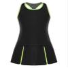 YEAHDOR Kids Girls Tennis Golf Dress Set Shorts Racerback Tank Tops and Tennis Skirt Skorts 2 Pieces Tracksuit Set Splicing Neck Black 6 view 3