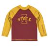 Vive La Fete Iowa State University Rash Guards for Kids, Infants and Toddlers with College Logo - Polyester, Moisture Wicking Soft Fabric view 1