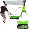 Portable Badminton Net Set Storage Box Base with 2 Battledores 2 Shuttlecocks,Green view 1