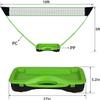 Portable Badminton Net Set Storage Box Base with 2 Battledores 2 Shuttlecocks,Green view 3
