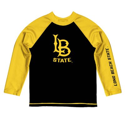 Vive La Fete California State University Long Beach Rash Guards for Kids, Infants and Toddlers with College Logo - Polyester, Moisture Wicking Soft Fabric