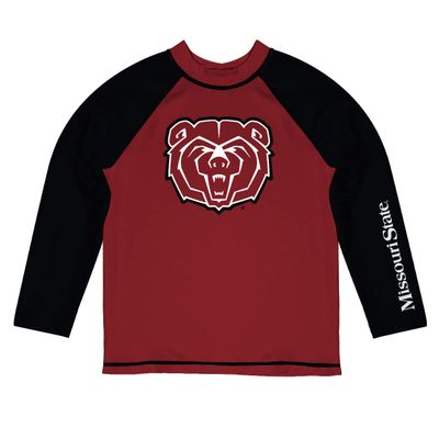 Vive La Fete Missouri State University Rash Guards for Kids, Infants and Toddlers with College Logo - Polyester, Moisture Wicking Soft Fabric