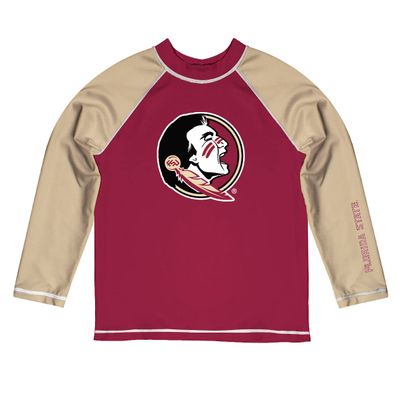 Vive La Fete Florida State University Seminoles Rash Guards for Kids, Infants and Toddlers with College Logo - Polyester, Moisture Wicking Soft Fabric