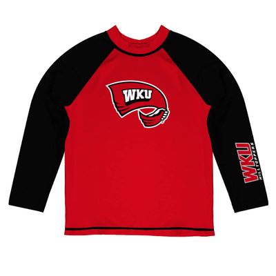 Vive La Fete Western Kentuky University Rash Guards for Kids, Infants and Toddlers with College Logo - Polyester, Moisture Wicking Soft Fabric