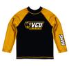 Vive La Fete Virginia Commonwealth University Rash Guards for Kids, Infants and Toddlers with College Logo - Polyester, Moisture Wicking Soft Fabric view 1