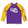 Vive La Fete Lsu Rash Guards for Kids, Infants and Toddlers with College Logo - Polyester, Moisture Wicking Soft Fabric view 1