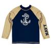 Vive La Fete Us Naval Academy Rash Guards for Kids, Infants and Toddlers with College Logo - Polyester, Moisture Wicking Soft Fabric view 1
