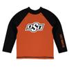 Vive La Fete Oklahoma State University Cowboys Rash Guards for Kids, Infants and Toddlers with College Logo - Polyester, Moisture Wicking Soft Fabric view 1