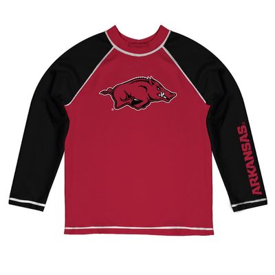 Vive La Fete Arkansas Razorbacks Rash Guards for Kids, Infants and Toddlers with College Logo - Polyester, Moisture Wicking Soft Fabric