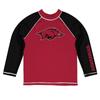 Vive La Fete Arkansas Razorbacks Rash Guards for Kids, Infants and Toddlers with College Logo - Polyester, Moisture Wicking Soft Fabric view 1