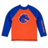 Vive La Fete Boise State University Rash Guards for Kids, Infants and Toddlers with College Logo - Polyester, Moisture Wicking Soft Fabric view 1