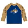 Vive La Fete Montana State University Rash Guards for Kids, Infants and Toddlers with College Logo - Polyester, Moisture Wicking Soft Fabric view 1