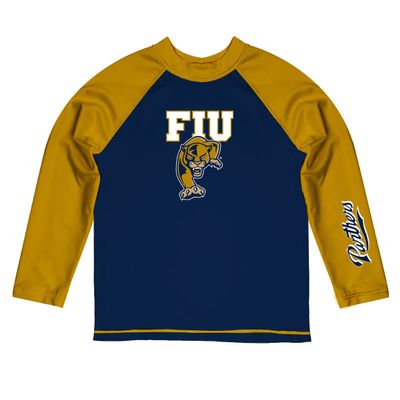 Vive La Fete Florida International University Rash Guards for Kids, Infants and Toddlers with College Logo - Polyester, Moisture Wicking Soft Fabric