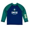 Vive La Fete North Carolina Wilmington - The U of Rash Guards for Kids, Infants and Toddlers with College Logo - Polyester, Moisture Wicking Soft Fabric view 1