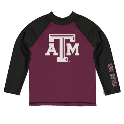 Vive La Fete Texas Am Aggies Rash Guards for Kids, Infants and Toddlers with College Logo - Polyester, Moisture Wicking Soft Fabric