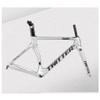 HIMALO Carbon Fiber Road Bike Frameset 46/48/50/52/54cm Wind Breaking Racing Frame Internal Routing C Brake Frame Set QR 100mm/130mm (Color : Silver, Size : 54cm) view 1