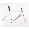 HIMALO Carbon Fiber Road Bike Frameset 46/48/50/52/54cm Wind Breaking Racing Frame Internal Routing C Brake Frame Set QR 100mm/130mm (Color : White, Size : 50cm) view 1