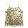 Loodgao Kids Girls Shiny Sequins Crop Top Cami Tank Top T-Shirt Ballet Hip Hop Latin Jazz Dance Performance Costume Gold 10 Years view 3