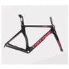 HIMALO Carbon Fiber Road Bike Frameset 46/48/50/52/54cm Wind Breaking Racing Frame Internal Routing C Brake Frame Set QR 100mm/130mm (Color : Black red, Size : 54cm) view 1