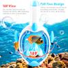 KLERICER Kids Snorkel Mask, Full Face Snorkel Mask 180 Panoramic View, Dry Top Snorkeling Gear for Kids, Anti Fog Anti Leak Diving Mask with Double Air Flows Way, for Aged 4-15 Years Kids (Blue) view 2