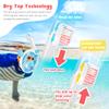 KLERICER Kids Snorkel Mask, Full Face Snorkel Mask 180 Panoramic View, Dry Top Snorkeling Gear for Kids, Anti Fog Anti Leak Diving Mask with Double Air Flows Way, for Aged 4-15 Years Kids (Blue) view 4
