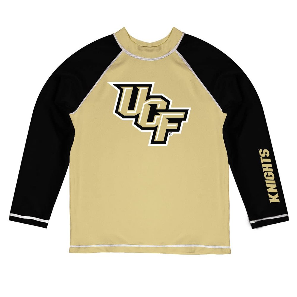 Vive La Fete University of Central Florida Rash Guards for Kids, Infants and Toddlers with College Logo - Polyester, Moisture Wicking Soft Fabric